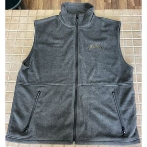 EUC! Columbia Jim Bean Collaboration Men's Fleece Sweater Vest Grey - Size Large